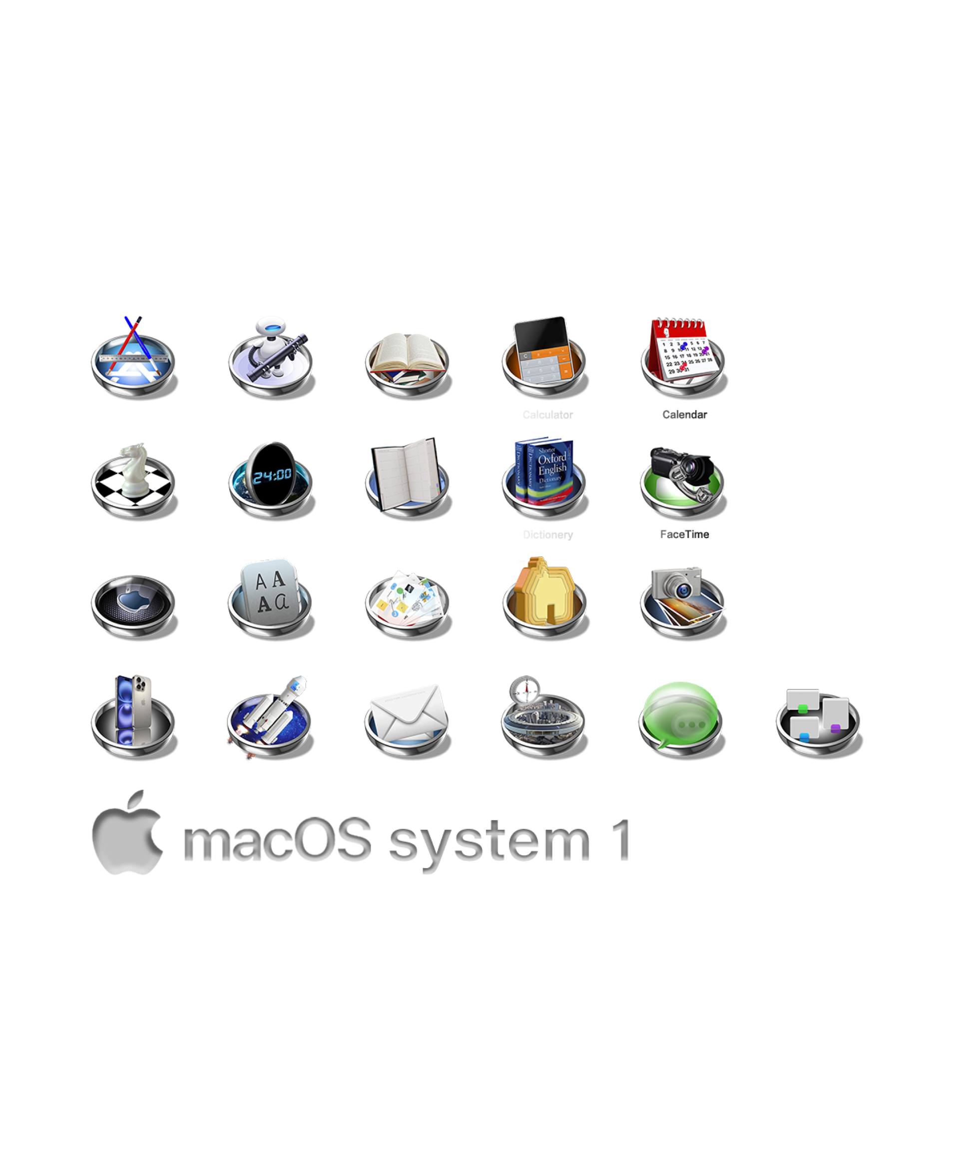 macOS system 3D icon selection