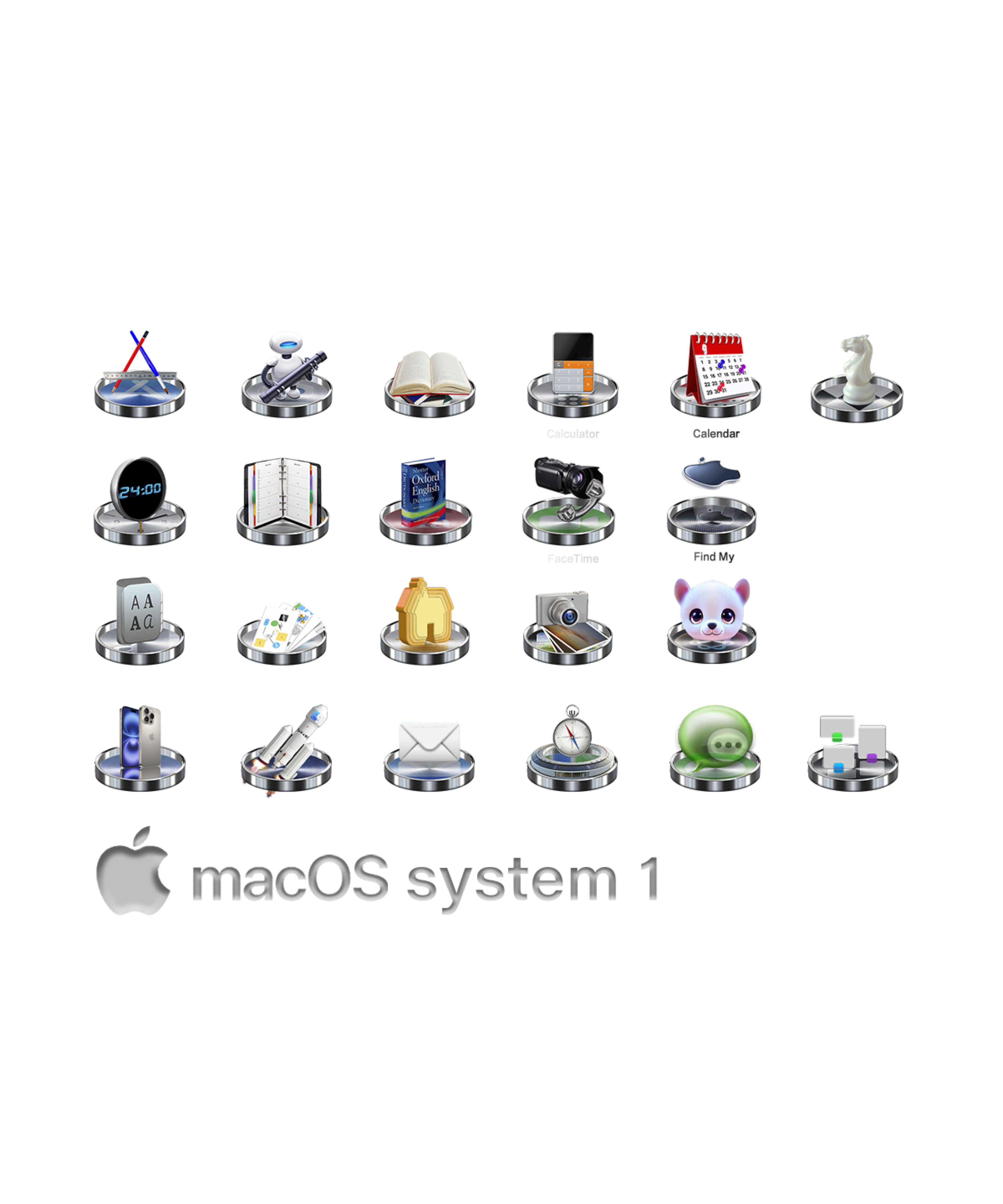 macOS system 3D icon selection