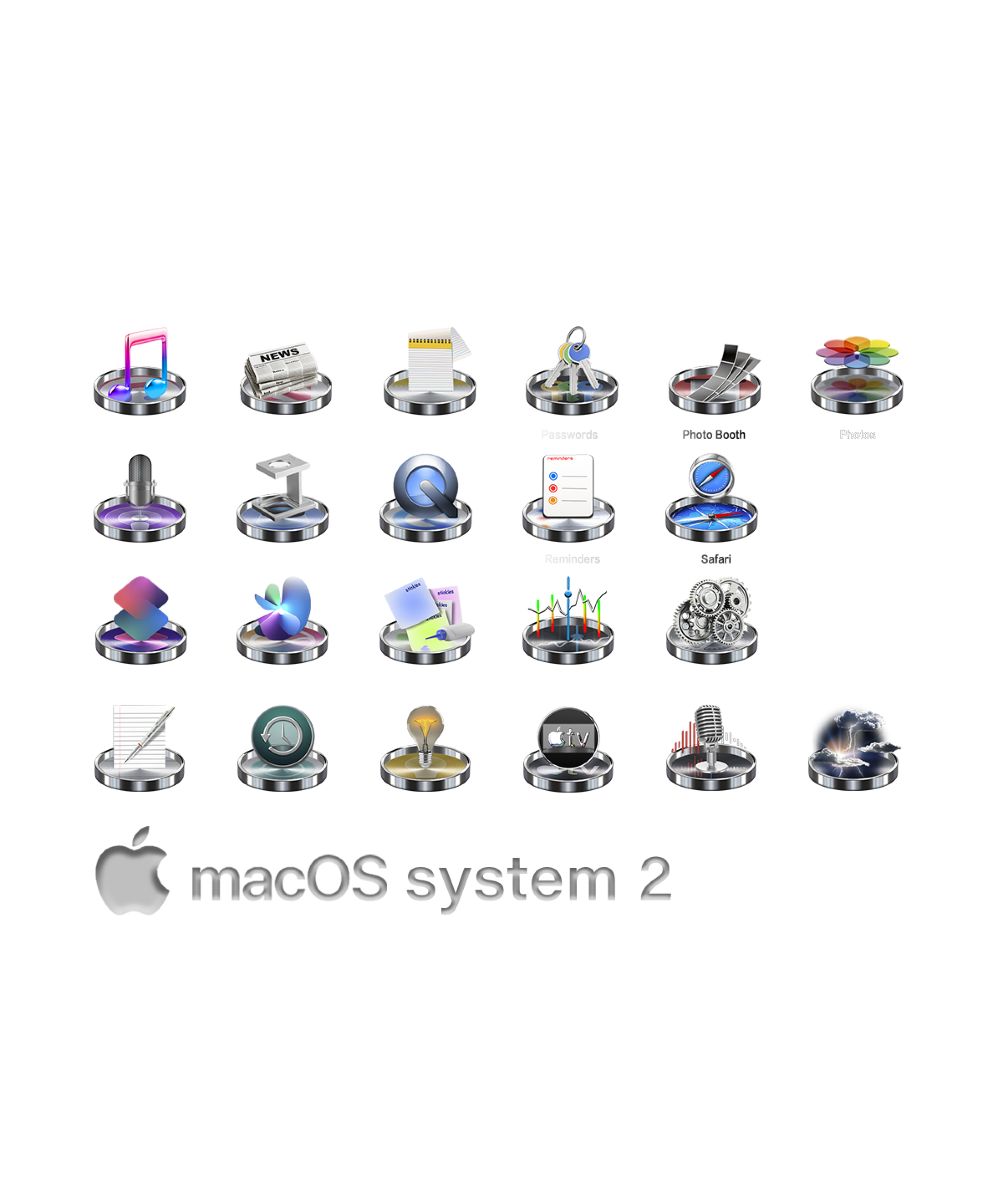 macOS system 3D icon selection